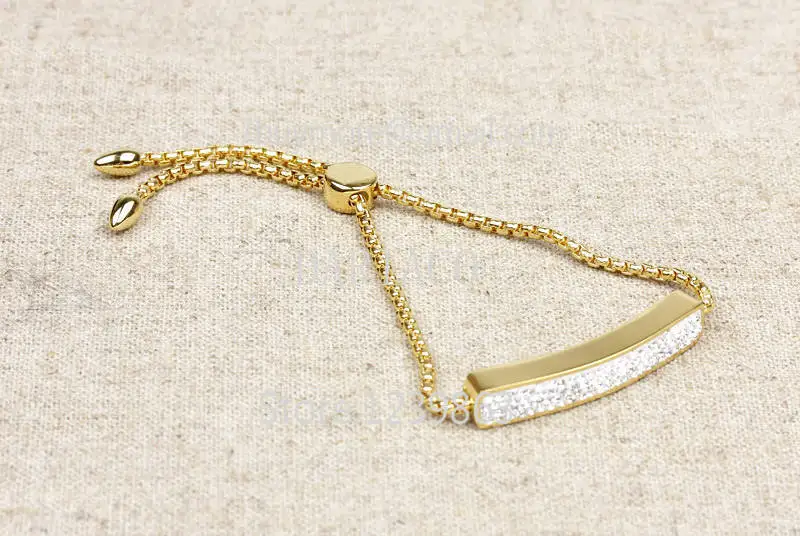 DASB187 FreeShipping steel bangles.luxury white Pave stone bracelets yellow gold fashion bangle trend elegant jewelry women | Украшения и