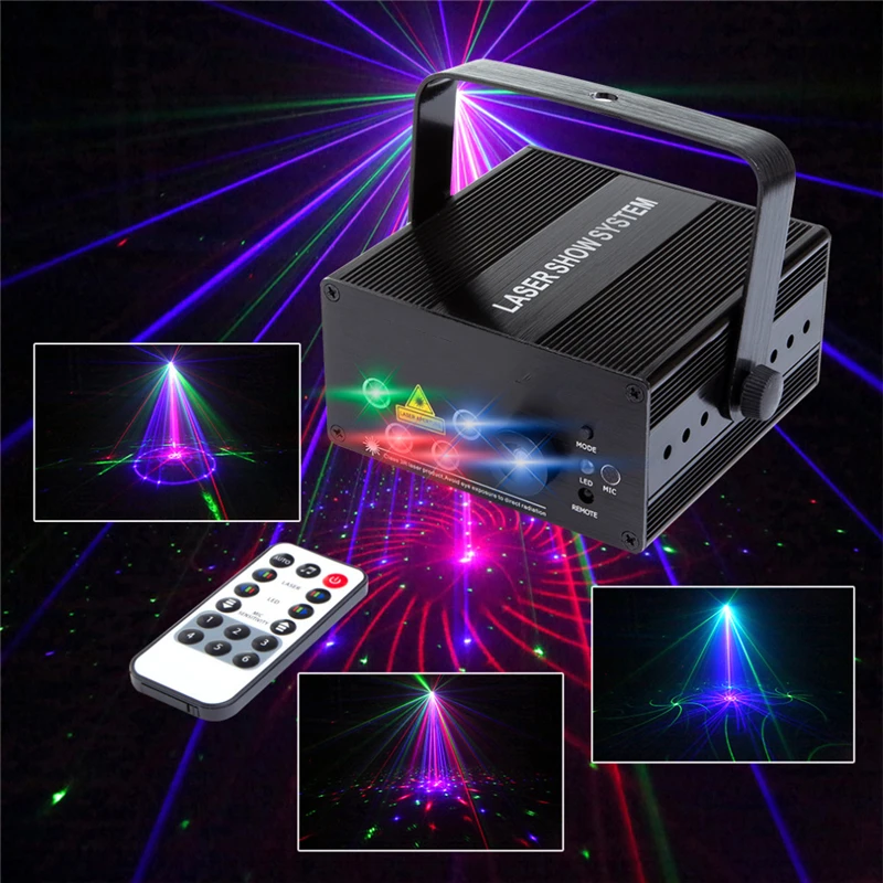 Новый 48 или 96 узоров RGB мини лазерный проектор светильник DJ Дискотека вечерние