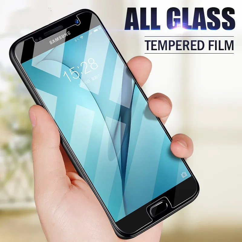 Закаленное стекло для защиты экрана Samsung Galaxy A5 A7 A3 A8 2018 2017 2016 2015 A520 A720 A320