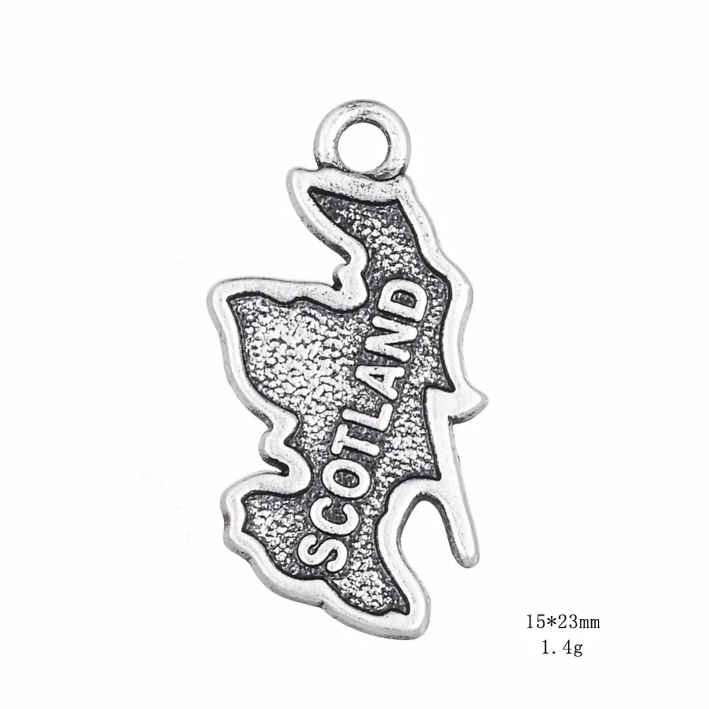 Skyrim Шотландия и Канада слово Выгравированная Карта Шарм DIY браслет ожерелье