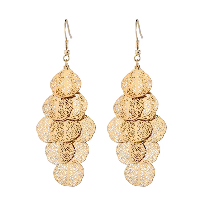 Ed01621c 2018 Новинка античное золото цвет сплав Полые вафли перекрытия OL Висячие