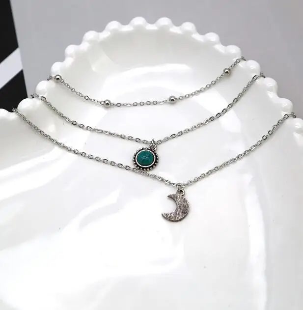 XL 0420 New fashion short necklace multi-layer alloy jewelry gift female boho layer girl collar accessories facto | Украшения и