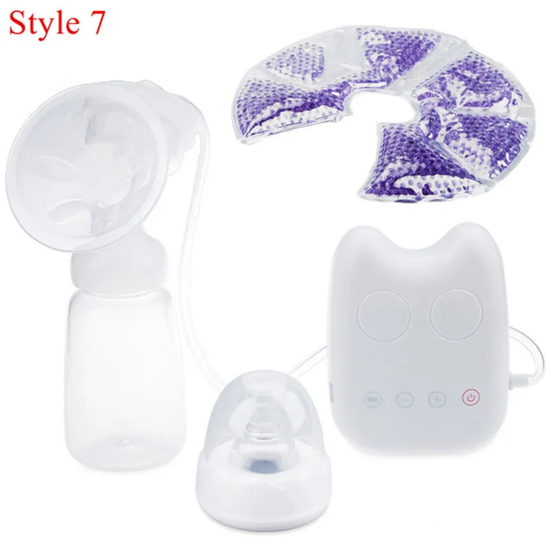 Style 7 Двусторонние электрические молокоотсосы с бутылочкой для молока USB кабель PP BPA бесплатно Мощные интеллектуальные молокоотсосы для грудного вскармливания - Цвет: Style 7