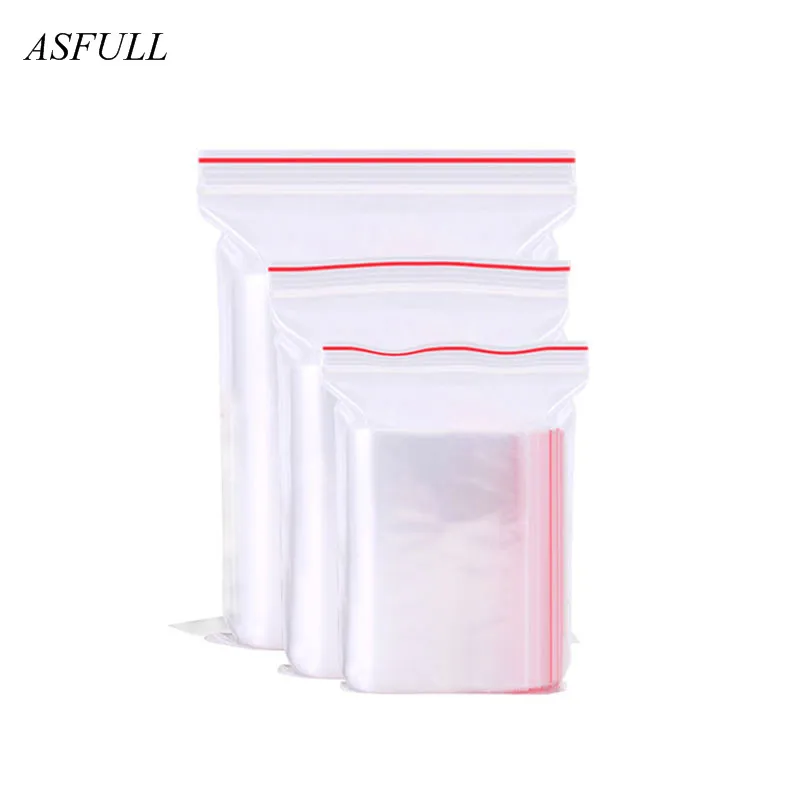 ASFULL новые ювелирные изделия Ziplock застежка-молния замок Reclosable поли пластик еда