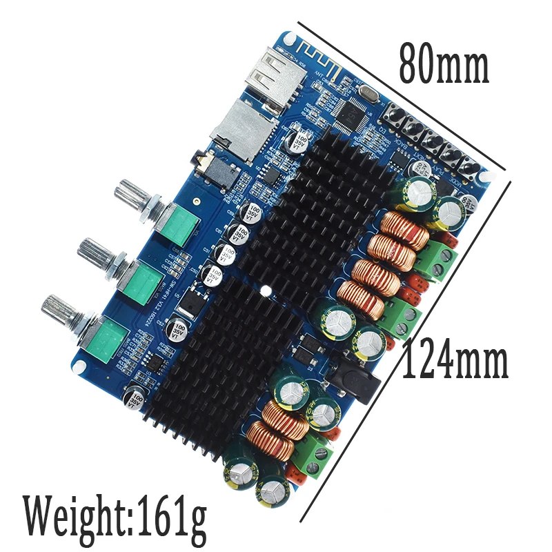 TPA3116 50w+50w Bluetooth USB TF decoding 2.1 channel digital power amplifier board | Электронные компоненты и