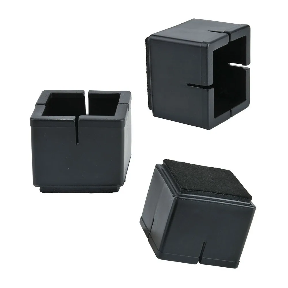 16 шт. защитные накладки на ножки стула черные силиконовые мебели войлочные