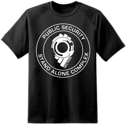 Футболка мужская с надписью Ghost In The Shell прохладная повседневная рубашка рисунком