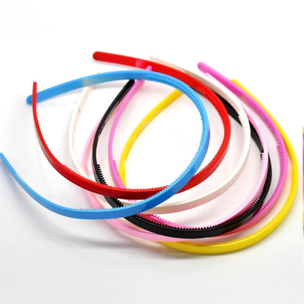 DoreenBeads смешанный произвольно пластиковый ободок для волос с зубчиками шириной 8