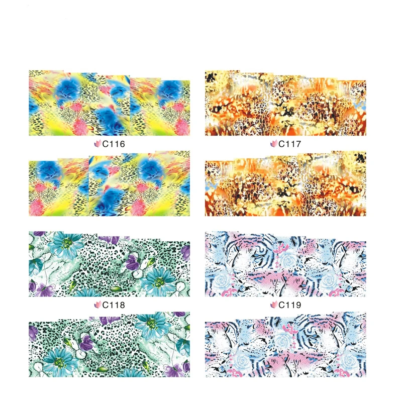 4 листа смешанных стилей камуфляжные леопардовые Переводные переводные наклейки