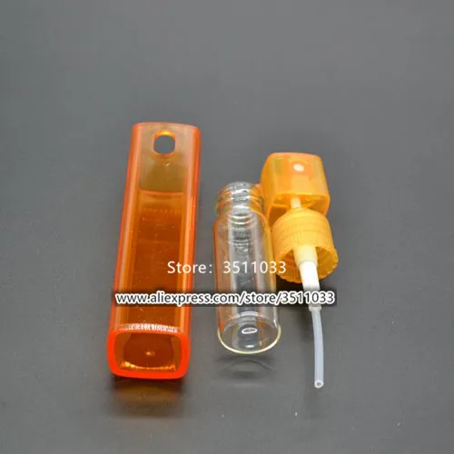 10 мл прозрачный черный синий оранжевый квадратный стеклянный флакон-спрей