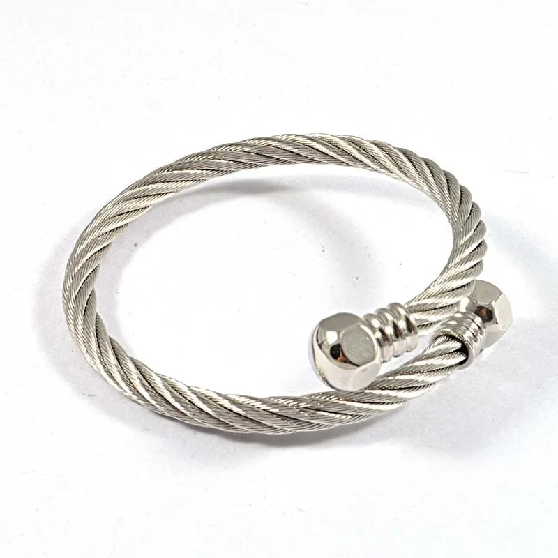 Браслет-манжета из нержавеющей стали для мужчин и женщин модное Ювелирное