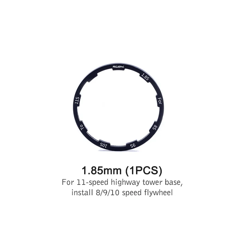 1PC 1.85mm Прокат концентратор Распорки MTB Нижний шайба кронштейна Кассетный Маховик прокладка алюминиевые сплавной дорожный велосипед шайба 1/1. 5/2/1,85 мм 10 S 11 S - Цвет: 1PC 1.85mm