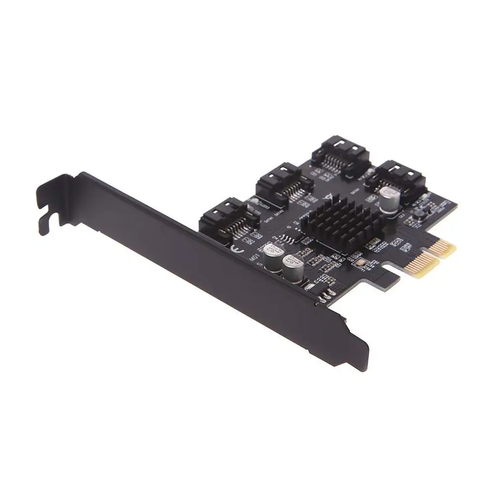 Плата контроллера расширения Maikou PCI Express 1x на 4 порта Sata 3 0 6G Marvell 88SE9215|Платы