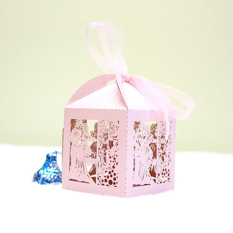 100 свадебные коробки для жениха и невесты лазерная резка конфетная коробка