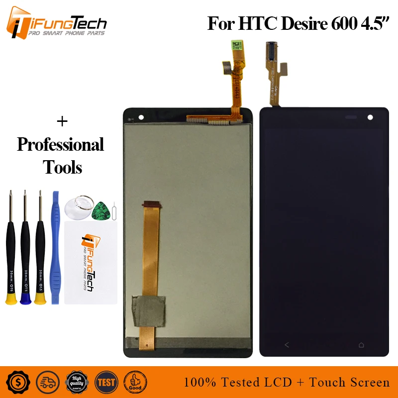 Для HTC Desire 600 ЖК дисплей кодирующий преобразователь сенсорного экрана в сборе с