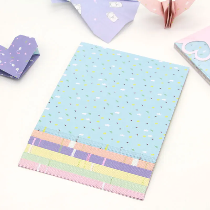 17 см бумажная оригами Счастливая звезда двусторонняя печатная Цветочная бумага