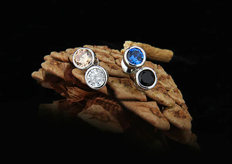 Серьги пусеты из серебра с медным покрытием для мужчин и женщин|Серьги-гвоздики| |