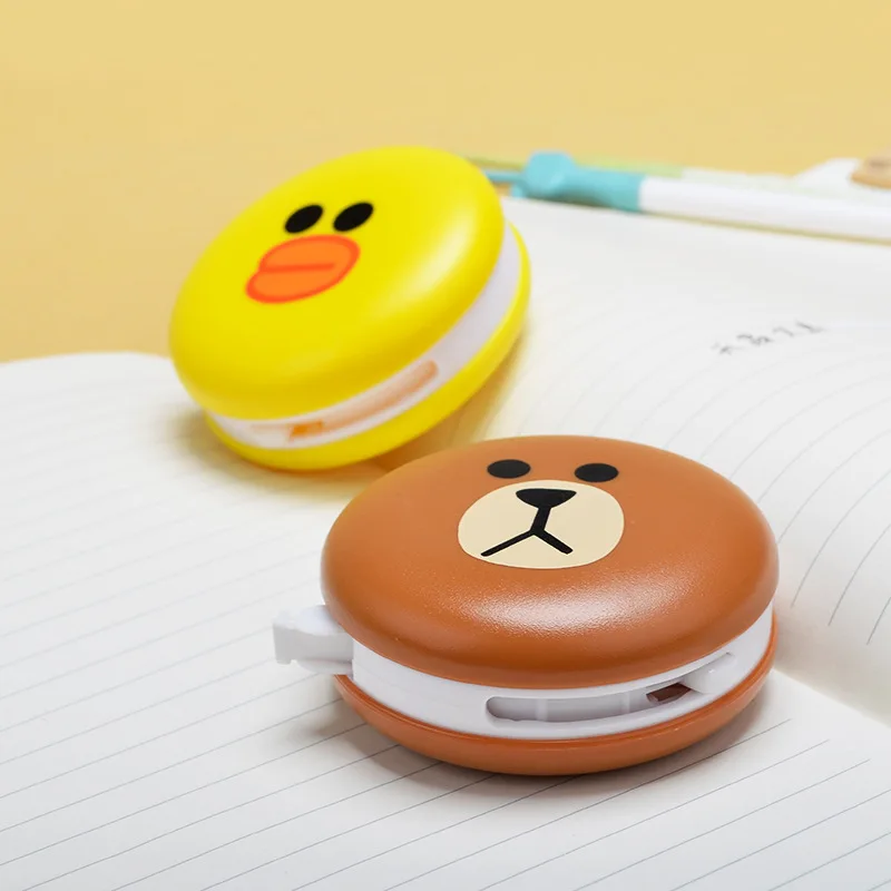 Желтая Корректирующая лента Kawaii bear круглой формы декоративная подарок милые