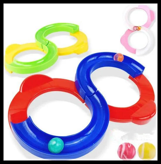 2019 Children 88 Shape Infinite Loop Track Rubber Ball Hand Eye Coordination Exercise Training Equipment Sensory Integration Toy | Игрушки и