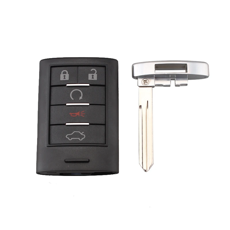 QWMEND 5Buttons Smart Remote Key shell For Cadillac DTS CTS STS XTS 2005 2006 2007 2008 2009 2010 2011 keys With Blade | Автомобили и