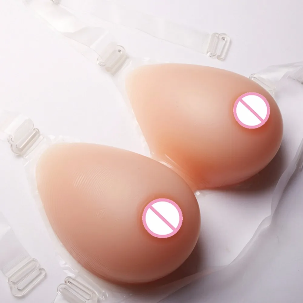 1000g/pair D Cup Skin Silicone postoperative breast Forms artificial boobs Tits faux seins travesti false chest mastectomy