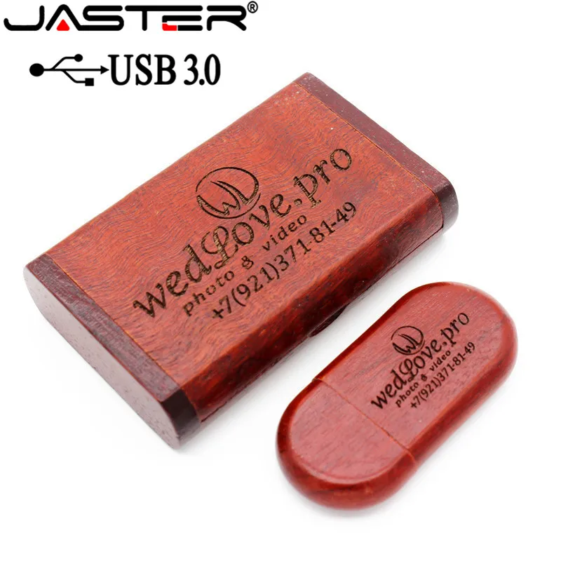 JASTER usb 3,0 Логотип Деревянный+ коробка персональный логотип печать Ручка-накопитель 8 ГБ 16 ГБ 32 ГБ 64 Гб usb флеш-накопитель Флешка U диск карта памяти