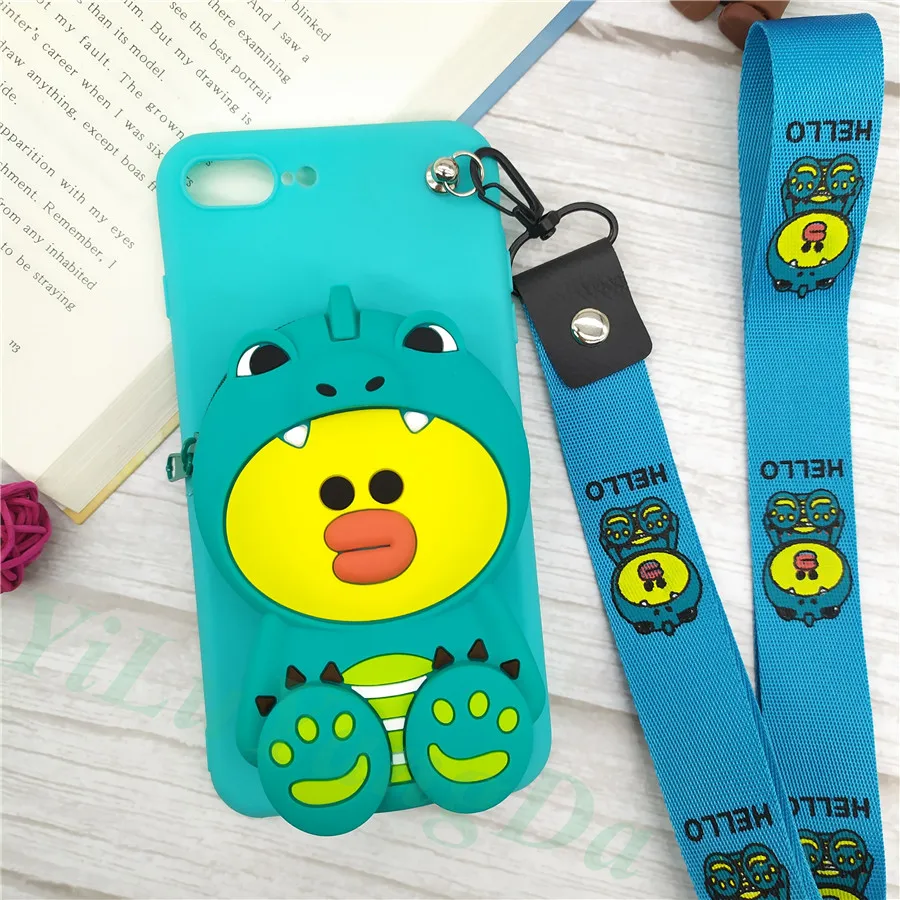 Чехол-кошелек на молнии с рисунком для телефона iPhone 5, 5S, 6, 6s Plus, 7, 8 Plus, X, XR, XS, 11 Pro, Max, мягкий силиконовый кошелек для монет, кошелек, сумка, чехол
