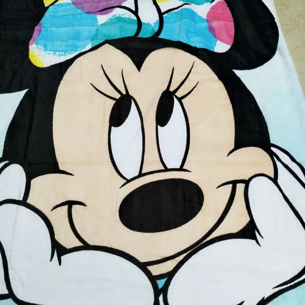 Disney милое розовое банное полотенце с Минни Маус 100% хлопок для девушек и женщин