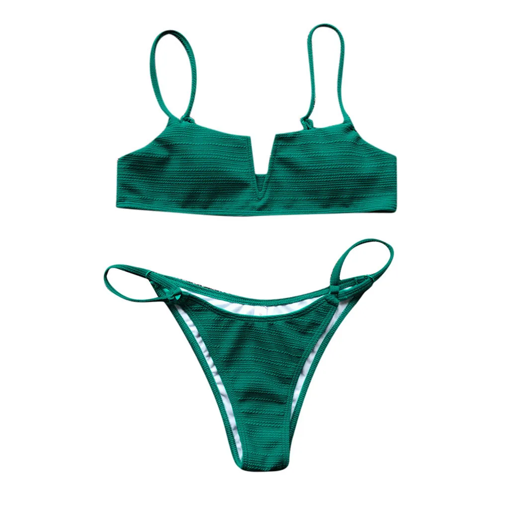 

Sexy Women Solid Bikini Push-Up Padded Swimwear Swimsuit Bathing Beachwear for bikinis 2019 brazilian woman