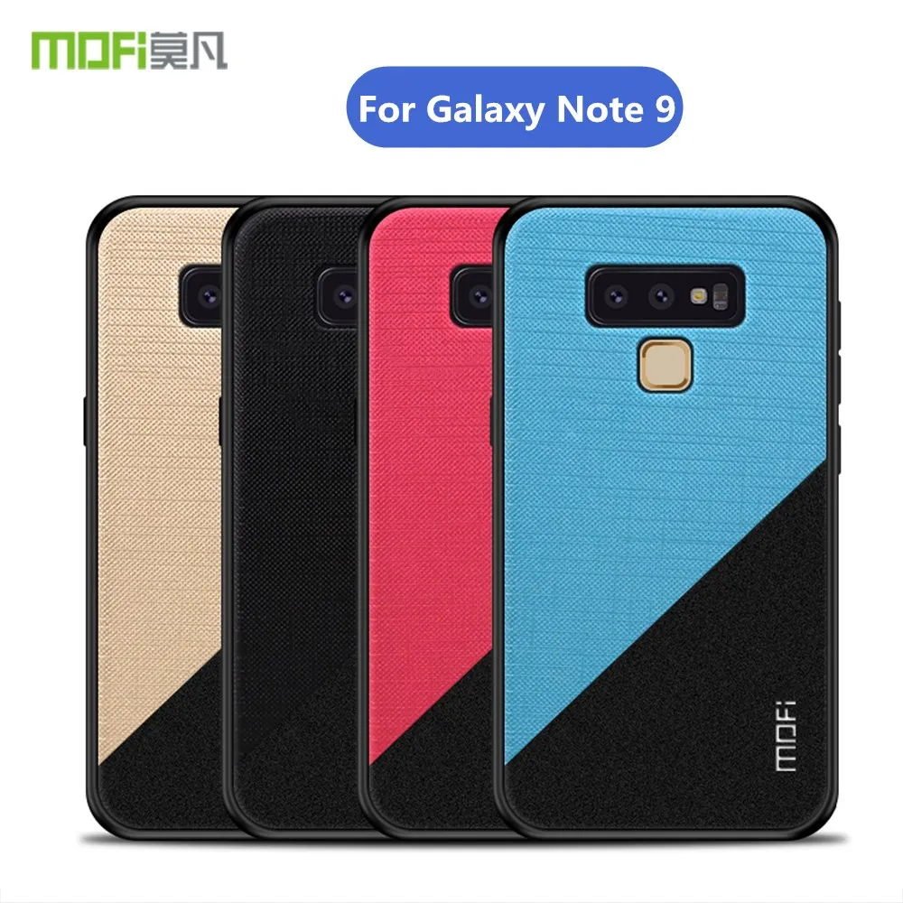 

MOFI для Samsung Note 9 чехол из парусины с кожаным силиконовым корпусом для задней панели телефона для Samsung Galaxy Note 9 противоударные джинсовые чехлы