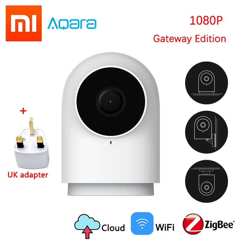 Add UK Plug Xiao mi камера aqara G2 камера Smart Gateway Hub с функцией шлюза 1080P 140 градусов просмотра для mi Home APP Smart Kit - Цвет: Add UK Plug