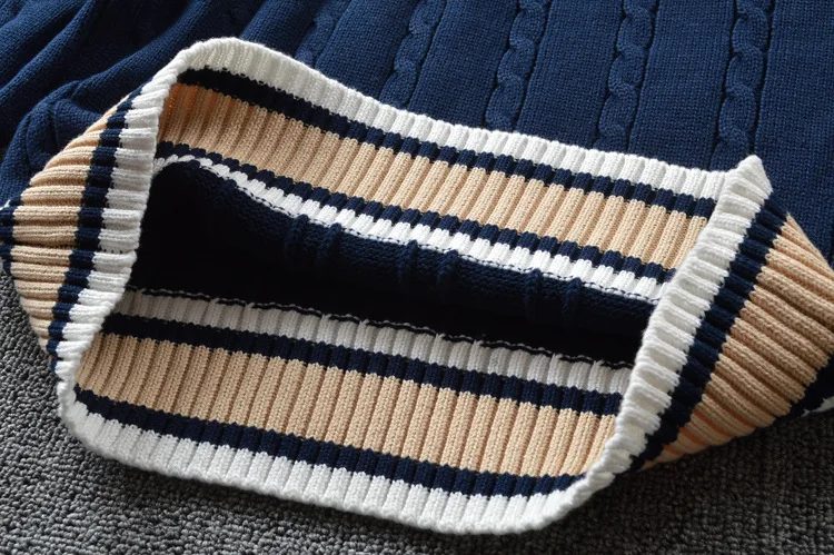 Женский зимний свитер унисекс с V-образным вырезом в британском стиле школьная