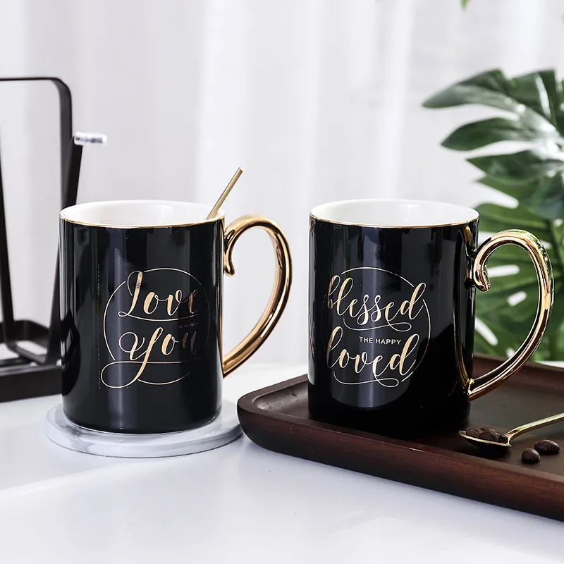 Подарок для парня девушки love you Кофе чашка caneca с ложкой Юбилей подарок для мужа жена на День святого Валентина, подарок в день