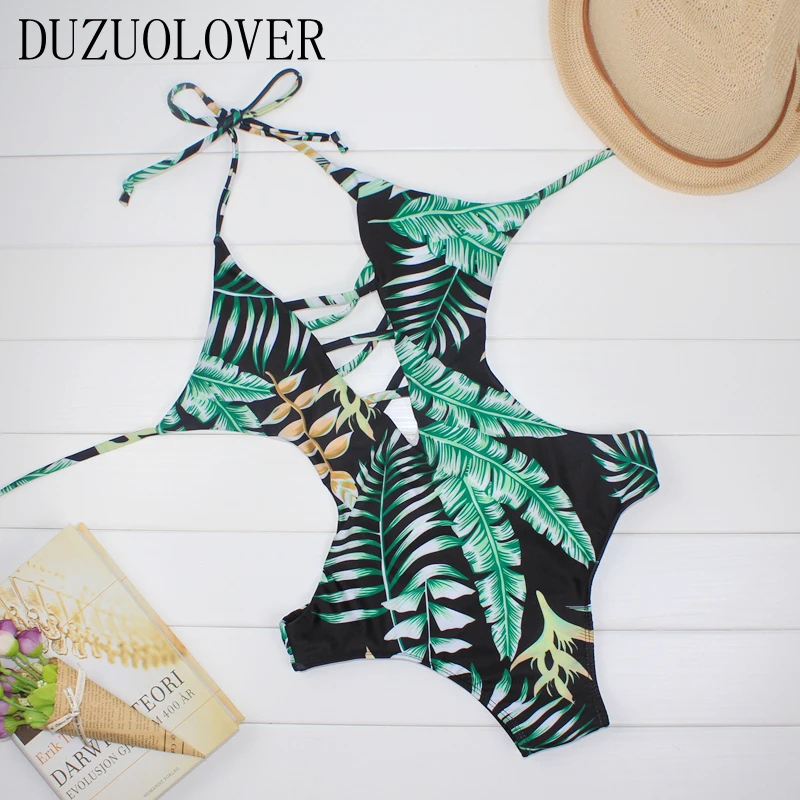 DUZUOLOVER цельный купальник сексуальные вырезанные купальники для женщин купальный