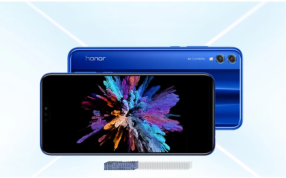 Мобильный телефон HONOR 8X с глобальной прошивкой, 4 ГБ, 64 ГБ, Восьмиядерный процессор Kirin 710, 6,5 дюймов, Android 9,0, 3750 мА/ч, сканер отпечатков пальцев, 20 МП