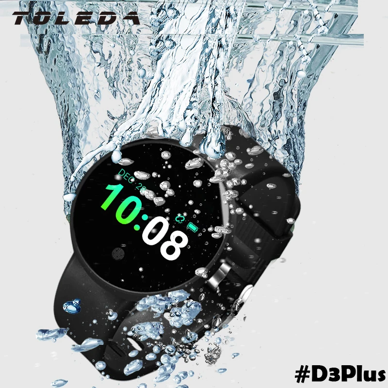 Смарт браслет Toleda D3Plus с защитой класса IP67 пульсометром артериальным давлением и