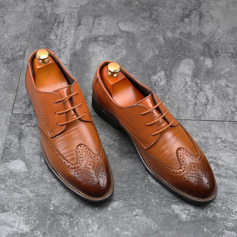 Large Size New Business Men Shoes British Style Casual Fashion Wild Retro Trend Breathable Non-slip MenShoes 38-48 | Обувь