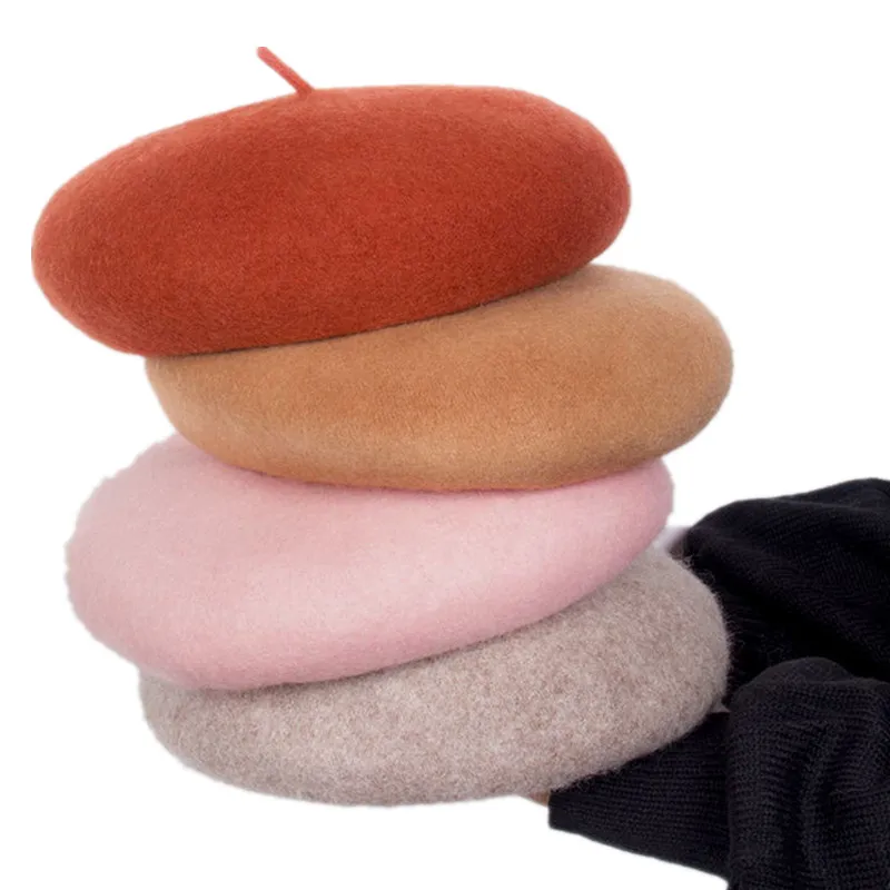 Новое поступление 2018 повседневный модный шерстяной берет шапка для женщин