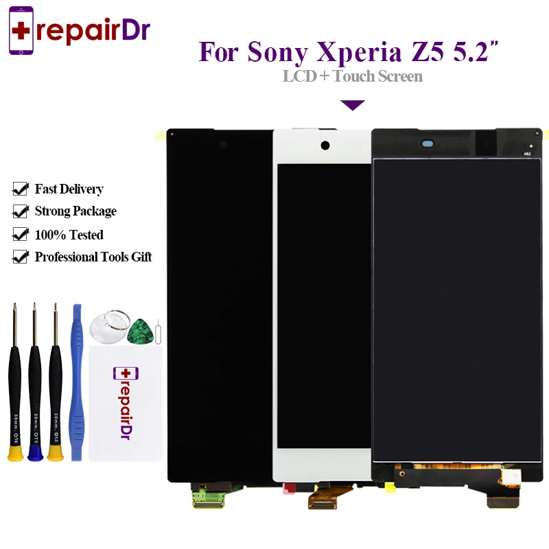 OEM ЖК дисплей для Sony Xperia Z5 сенсорный экран дигитайзер в сборе E6653 E6683