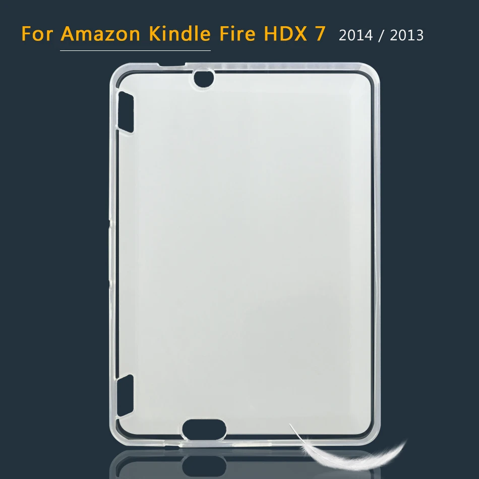 Fire HDX7 Мягкий чехол из ТПУ с котб Крышка для Amazon Kindle HD 10, 8, 7, 6 огонь HD10 HD8 силиконовый чехол для Kindle Paperwhite 1 2 3 4 - Цвет: Fire HDX7
