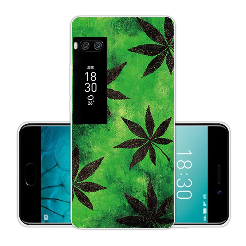 3D чехол для телефона Meizu Pro 7 мягкий силиконовый Pro7 зеленая задняя крышка