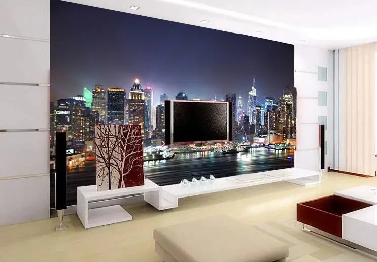Пользовательские 3D фрески Нью Йорк skyline papel де parede гостиная диван ТВ настенная
