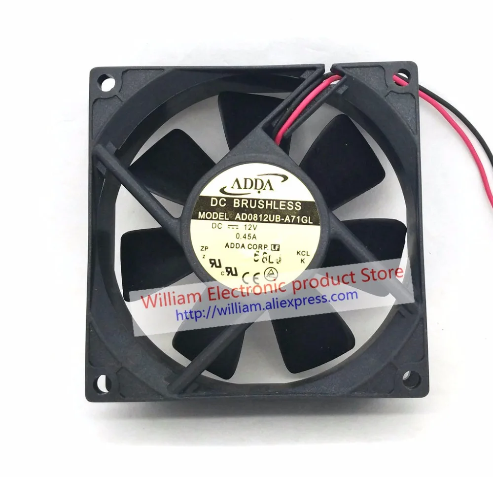 Новый Оригинальный ADDA 80*80*25 мм 12V 0.45A AD0812UB-A71GL охлаждающего вентилятора компьютера