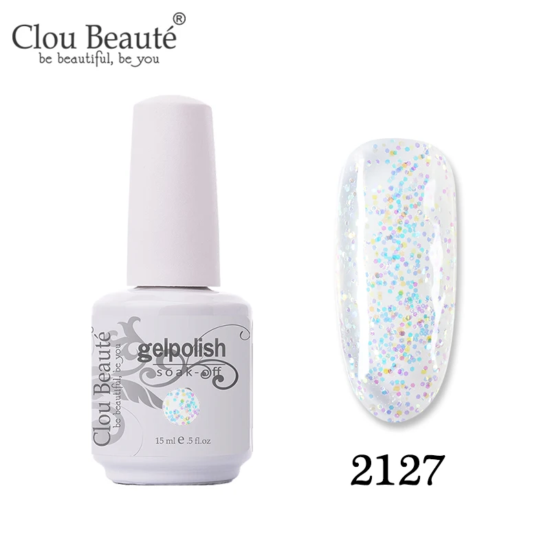 Clou Beaute дизайн ногтей Гибридный лак Полупостоянный УФ-гель для ногтей чистый цвет блеск замочить от гель-лака праймер Гель-лак - Цвет: 2127