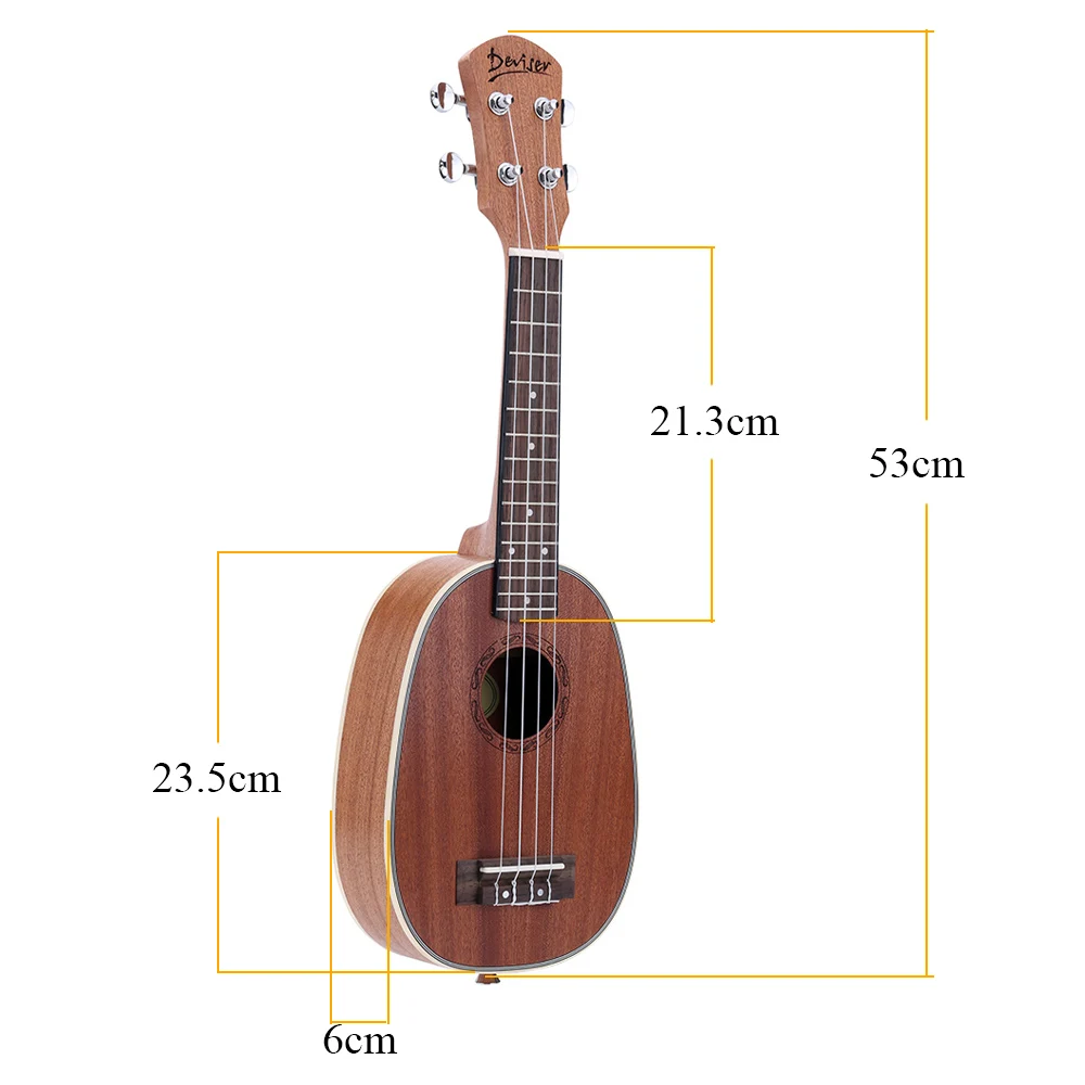 Высокое качество 21 &quotананас в форме миниатюрная гитара укулеле сопрано фирмы