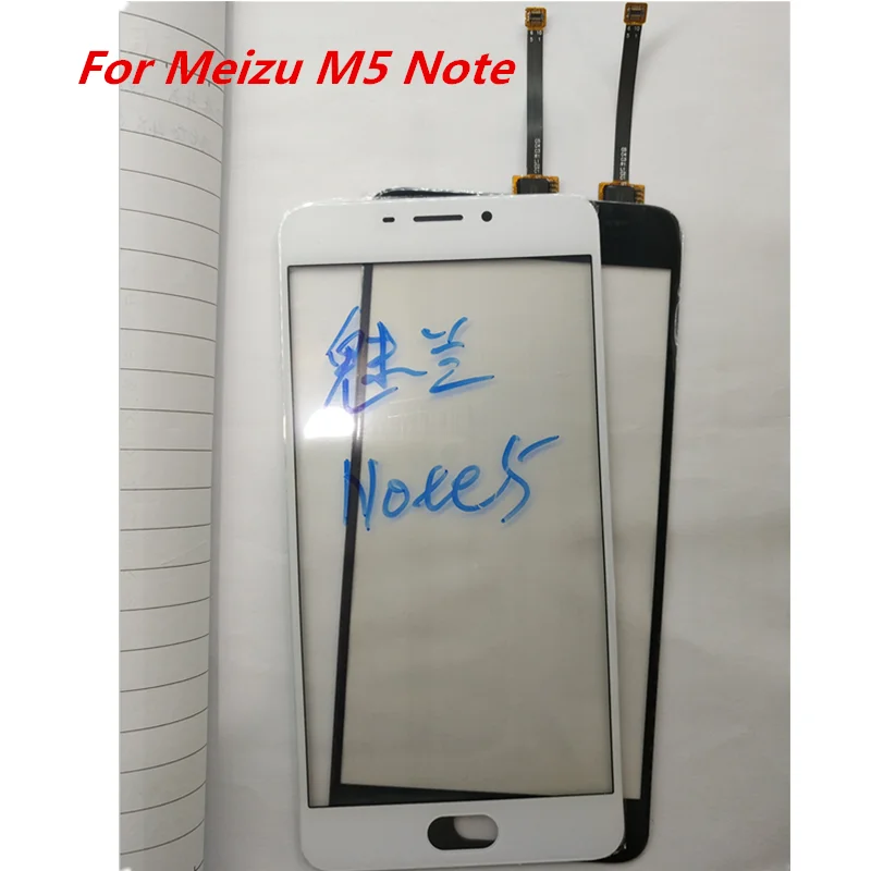 Купи 10 шт./лот 5, 5 "Белая/черная внешняя стеклянная панель, сенсорный экран, дигитайзер для Meizu M5 Note / Meilan Note 5 Note5, запасные части за 2,700 рублей в магазине AliExpress