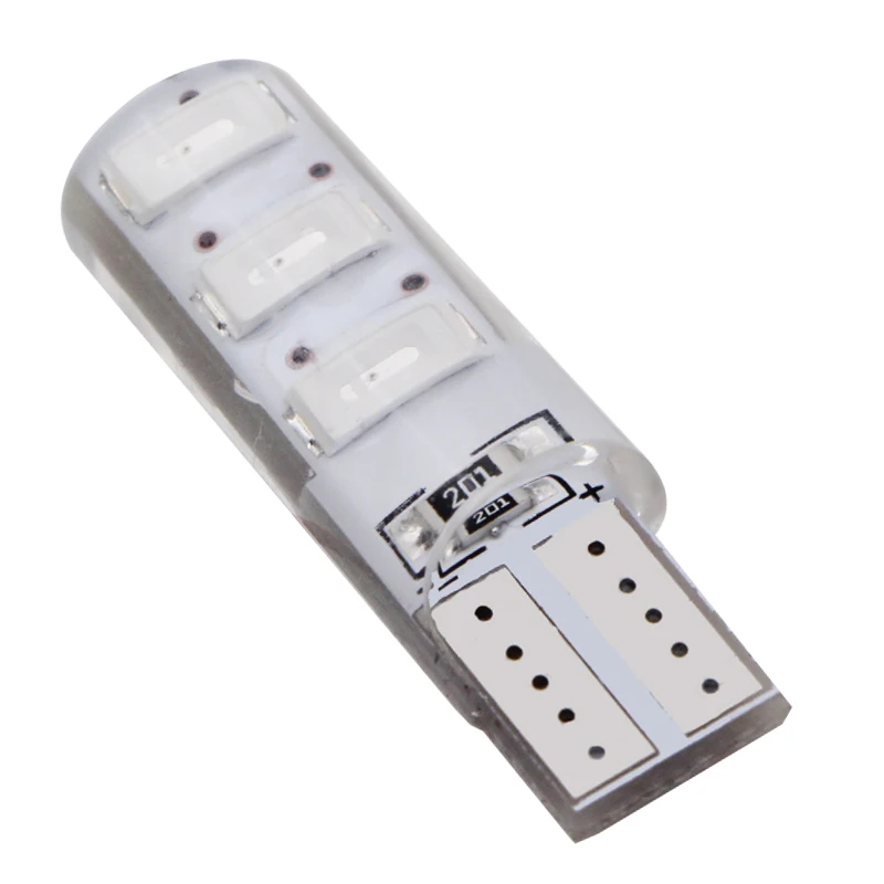 5 шт. T10 W5W силикагелевые 6 SMD 5630 5730 Светодиодные Автомобильные внутренние фары WY5W 194