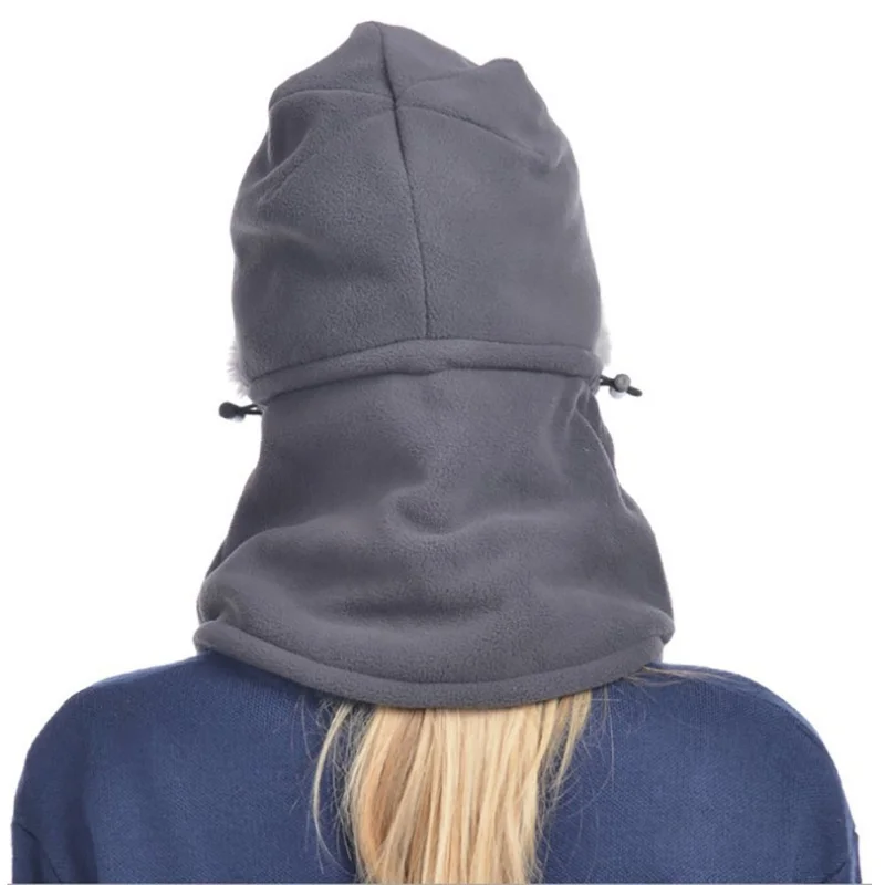 Зимняя женская велосипедная Лыжная Балаклава Флисовая шапка с капюшоном маска