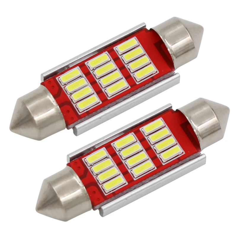 Светодиодная лампа CANBUS 12 SMD 4014 для салона автомобиля 31/36/39/41 мм В постоянного тока 1