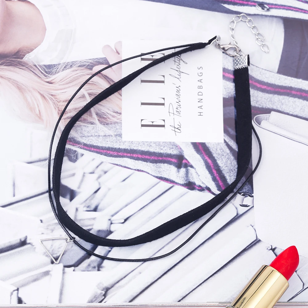 FAMSHIN Многослойные Чокеры ожерелье s для женщин треугольник геометрическое с